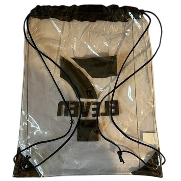 7-Eleven Large Promotional Clear Drawstring Backpack Bag RARE - Picture 2 of 2